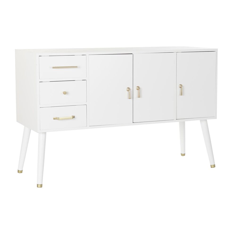 Skänk DKD Home Decor   Vit Kräm Naturell Metall Paulowniaträ 120 x 40 x 78,5 cm
