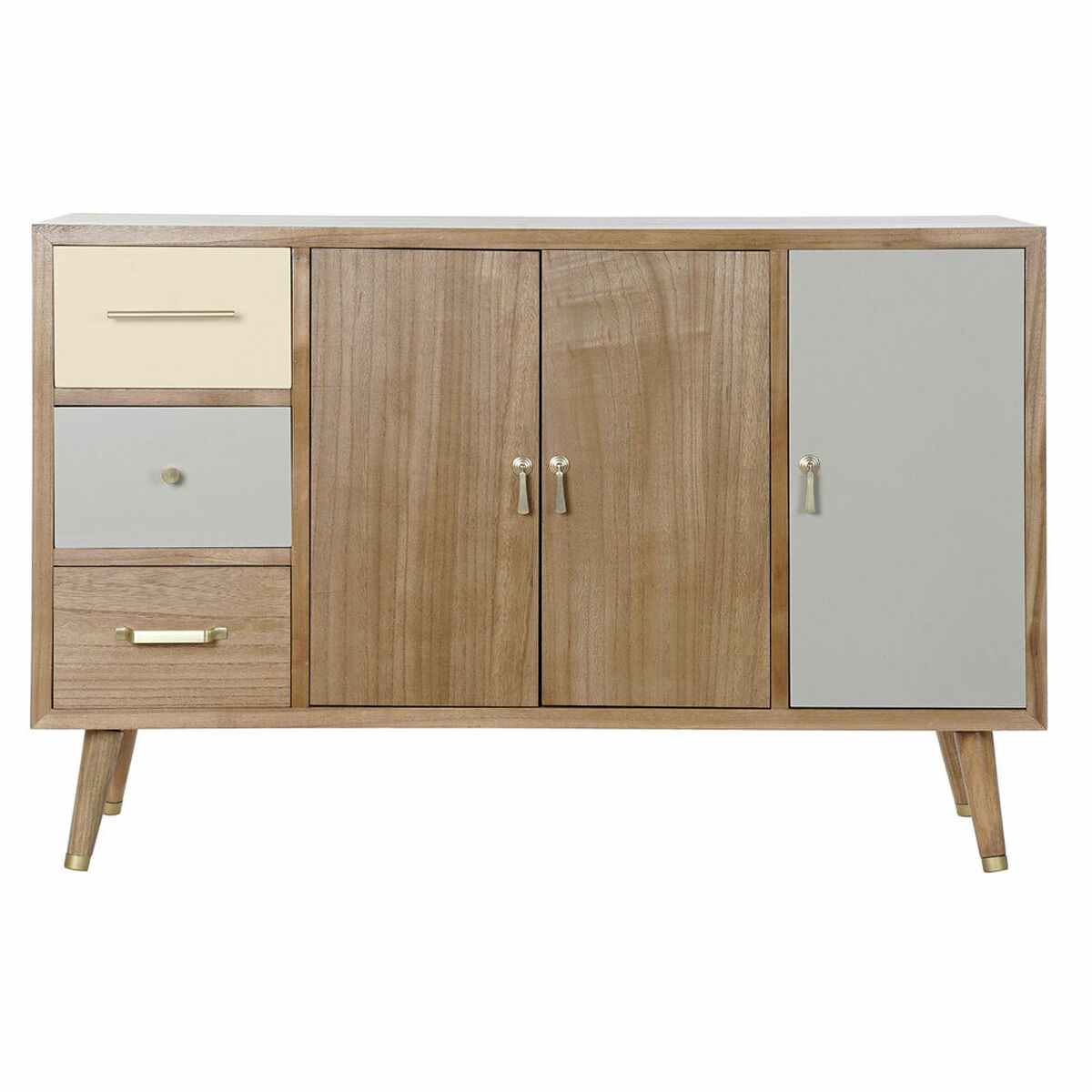 Skänk DKD Home Decor   Vit Kräm Naturell Metall Paulowniaträ 120 x 40 x 78,5 cm - 11