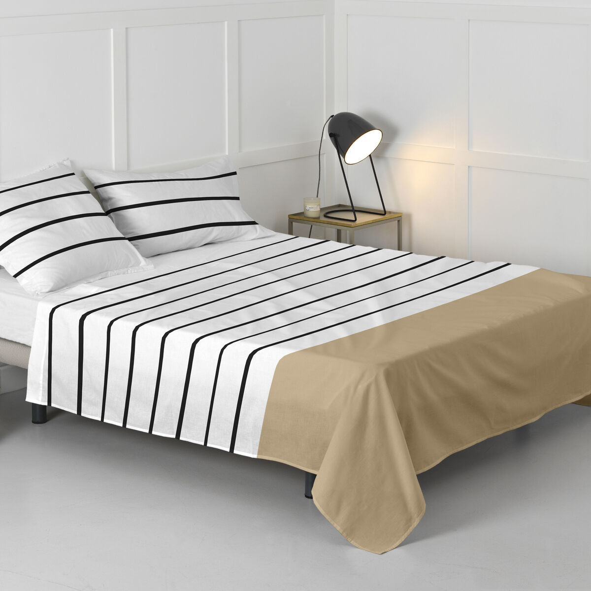 Överlakan HappyFriday Blanc Blush Sand Multicolour Säng 80/90 - 2
