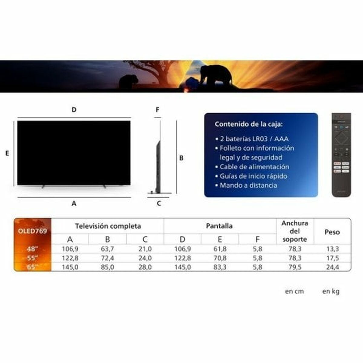 Smart TV Philips 55OLED769 4K Ultra HD OLED AMD FreeSync 55" - 3
