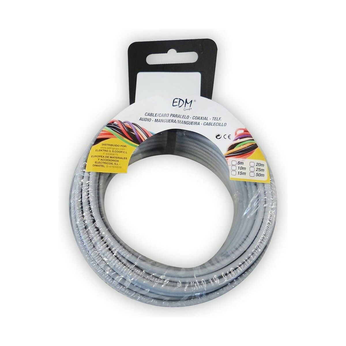 Kabel EDM 28474 Grå 2,5 mm 25 m - 2