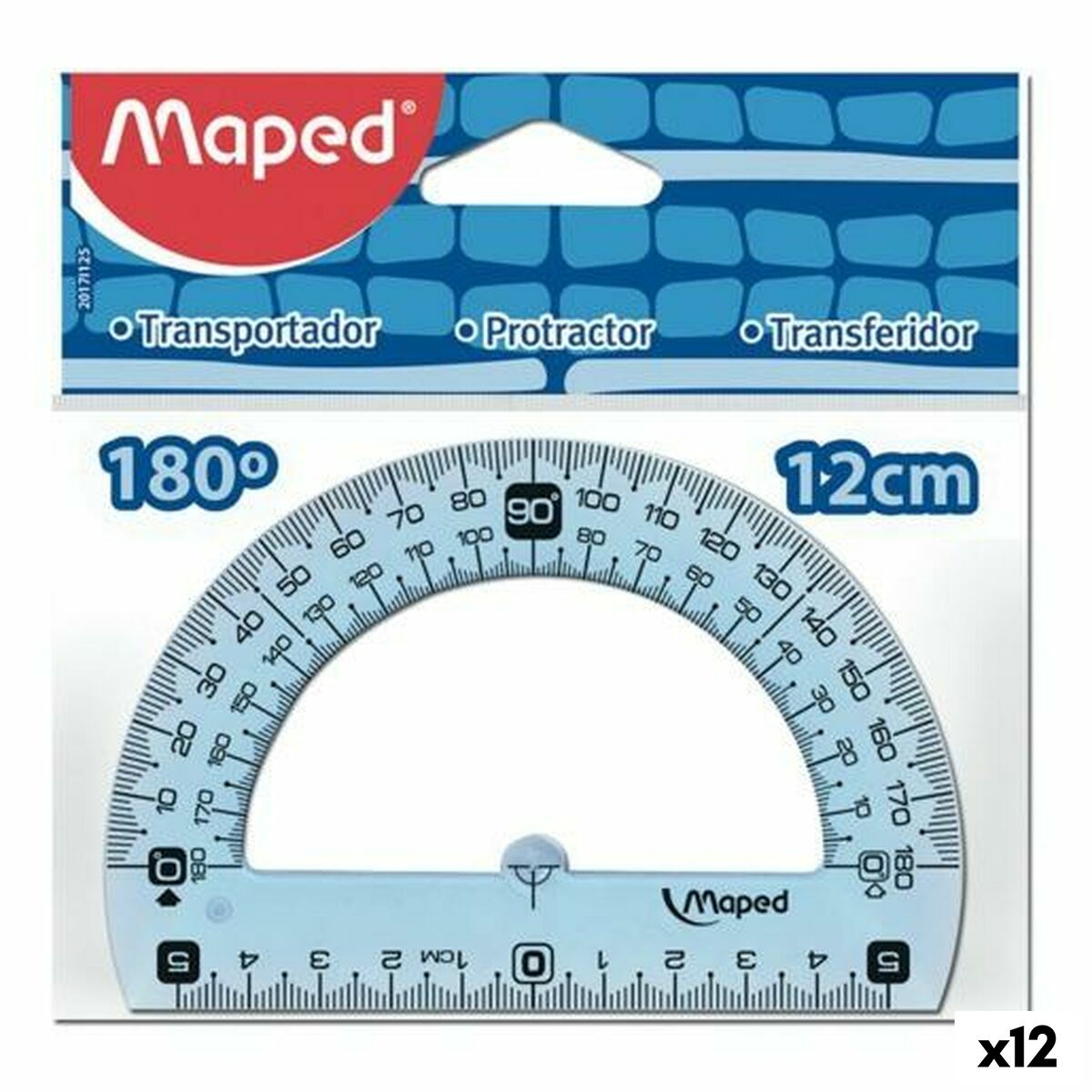 Halvcirkel Maped Geometric 180º Set Plast (12 antal)