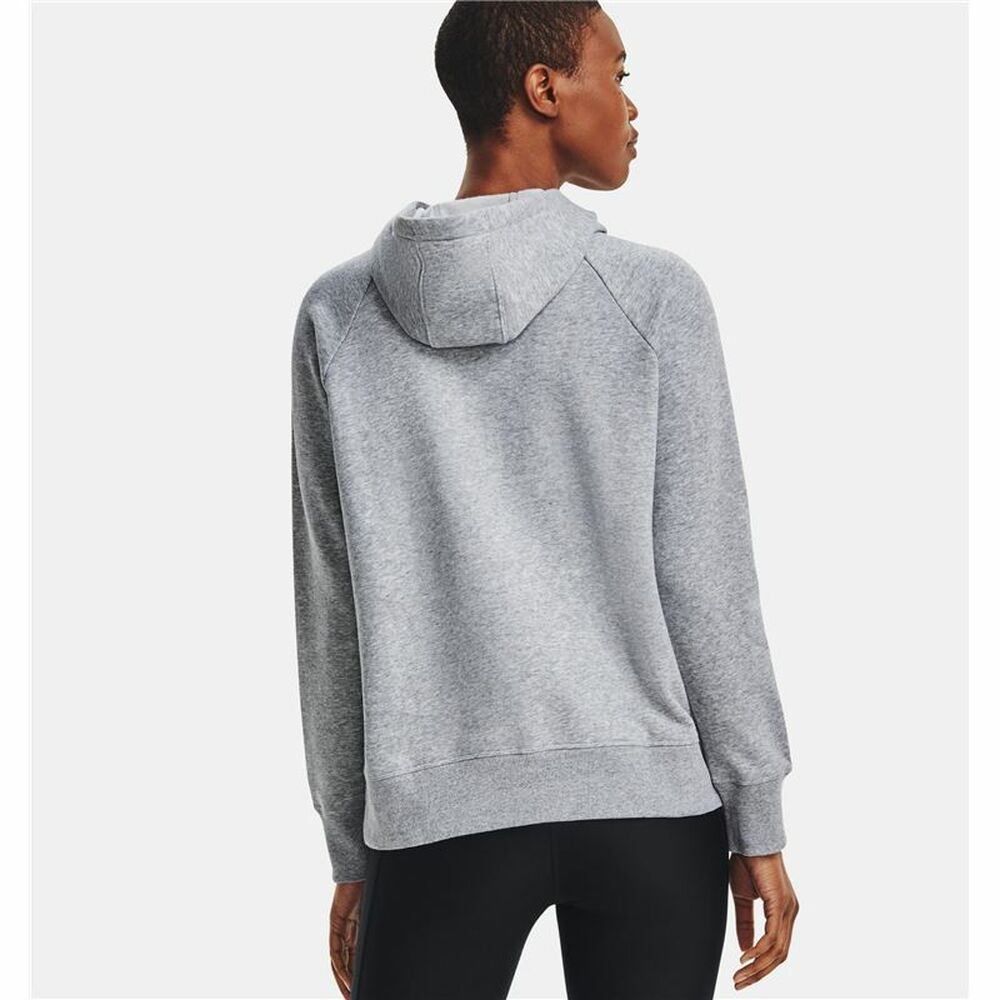 Tröja med huva Dam Under Armour Rival Grå - 6