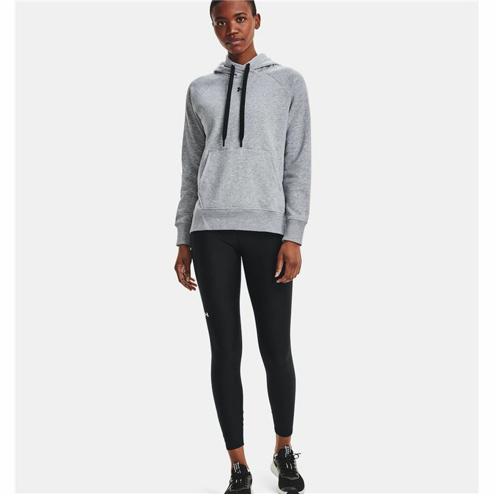 Tröja med huva Dam Under Armour Rival Grå - 5