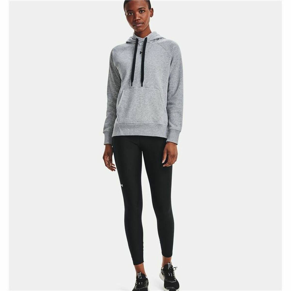 Tröja med huva Dam Under Armour Rival Grå - 13