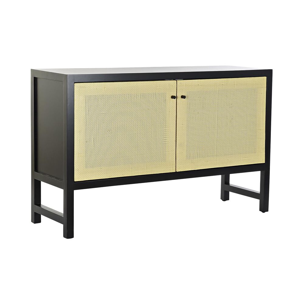 Skänk DKD Home Decor   Svart Naturell Rattan Gran 120 x 38 x 76 cm