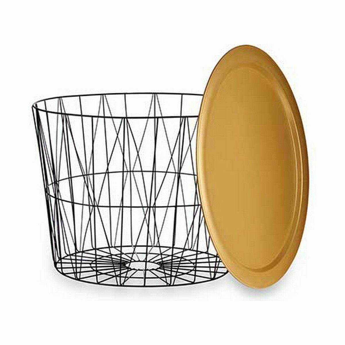 Sidobord Gift Decor Svart Gyllene 62 x 45,5 x 62 cm (4 antal) - 2