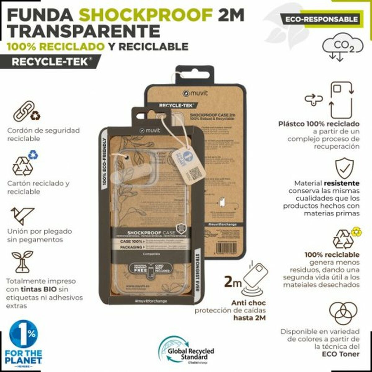 Mobilfodral Muvit iPhone 15 Plus Transparent Apple - 4