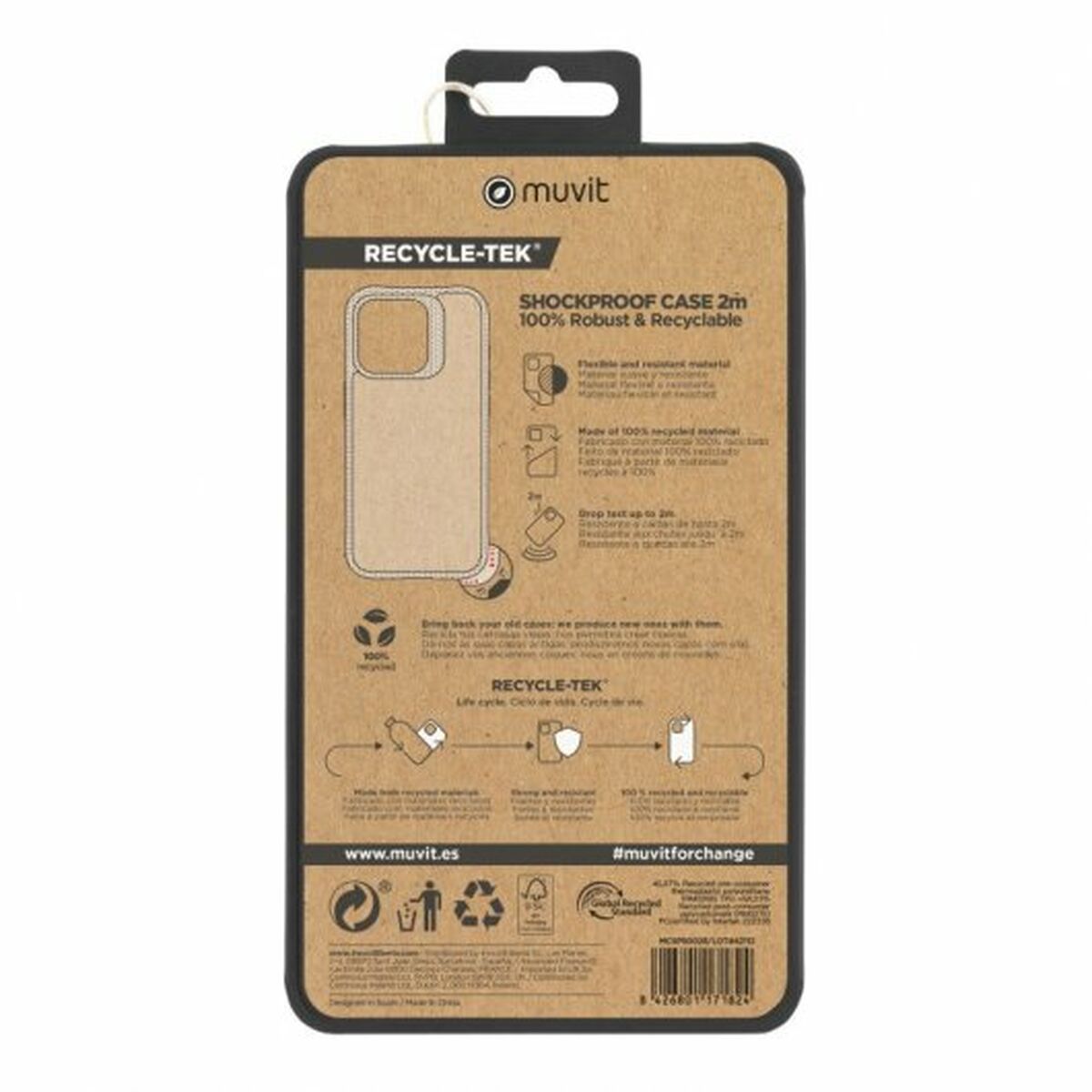 Mobilfodral Muvit iPhone 15 Plus Transparent Apple - 6