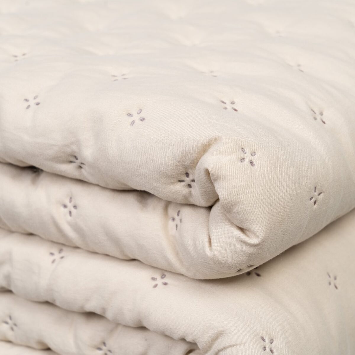 Sängöverdrag 270 x 280 cm Beige Mörkröd - 3