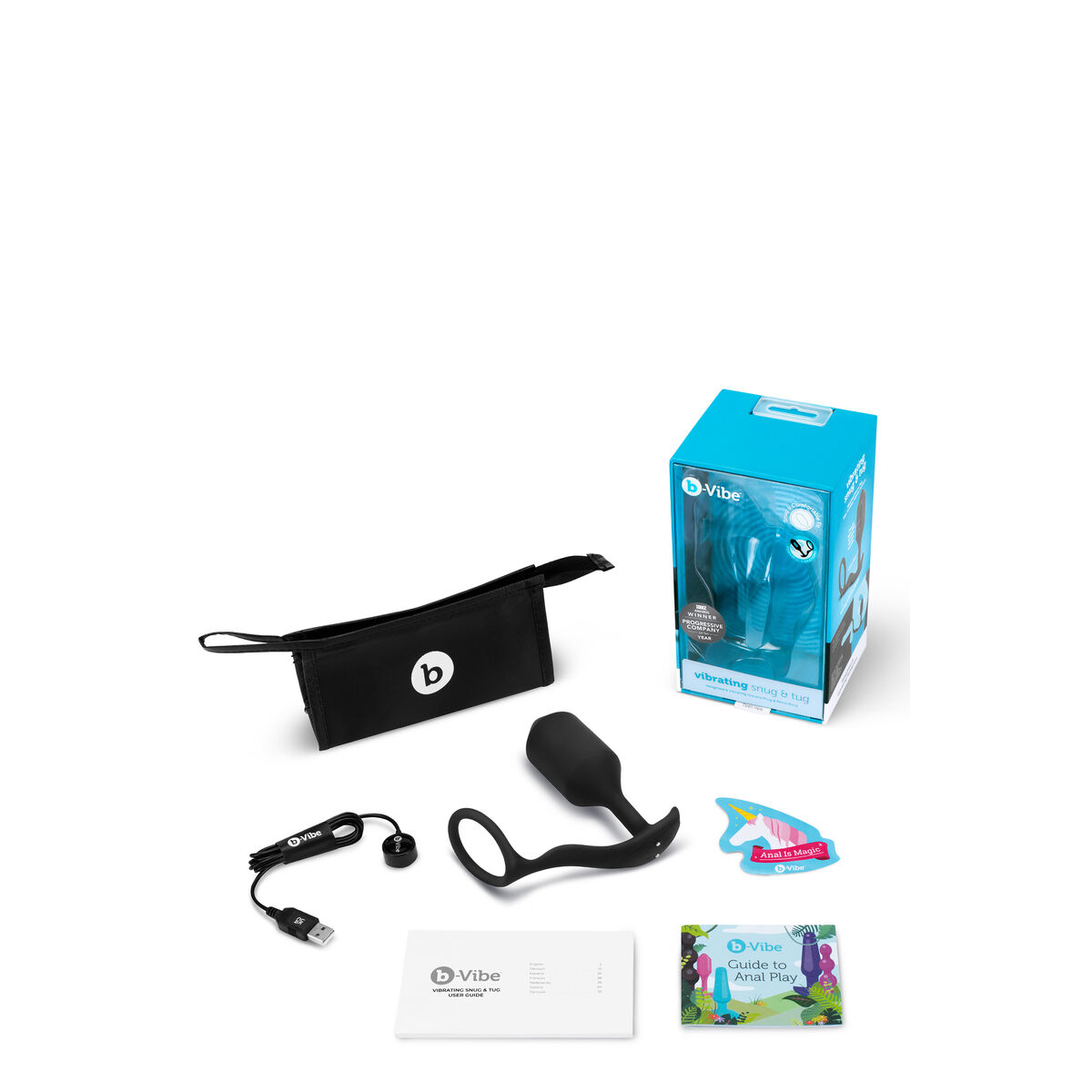 Analplugg B-Vibe Vibrating Snug Svart XL - 6