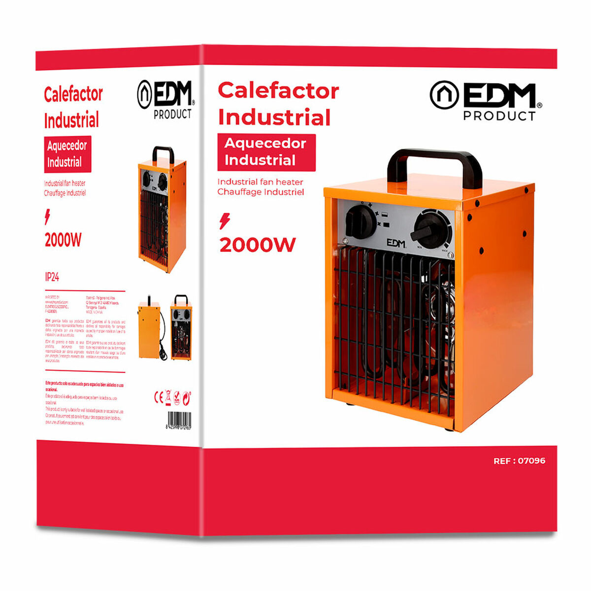 Industriell värmare EDM 07096 Industry Series Orange 2000 W - 5