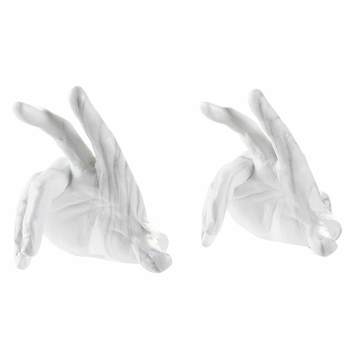 Könyvtámasz DKD Home Decor Vit Grå Harts Marmor Hand 20,5 x 14 x 15,5 cm - 7