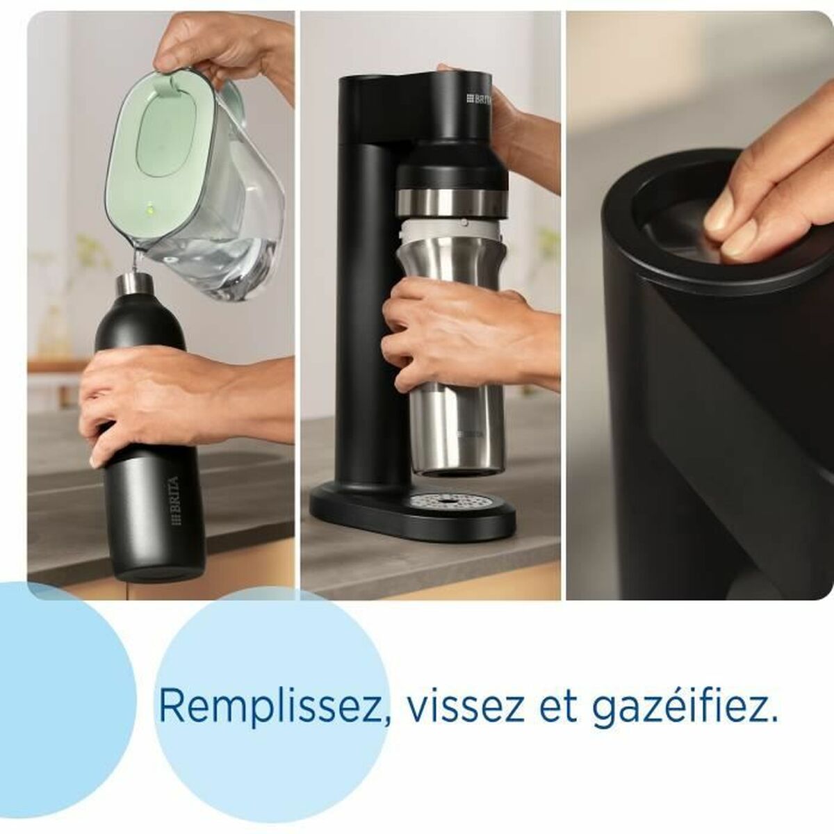 Termos Brita sodaTRIO Svart 650 ml - 4