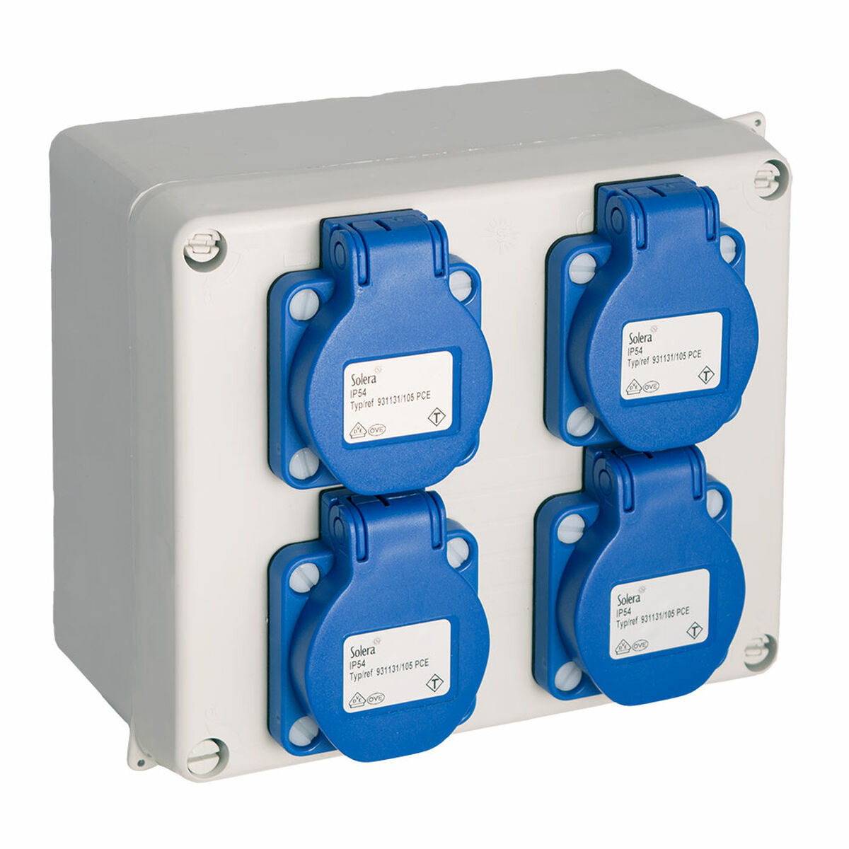 Socket box Solera 817-42p Vattentät 16,5 x 13,5 x 7 cm 250 V 16 A IP54