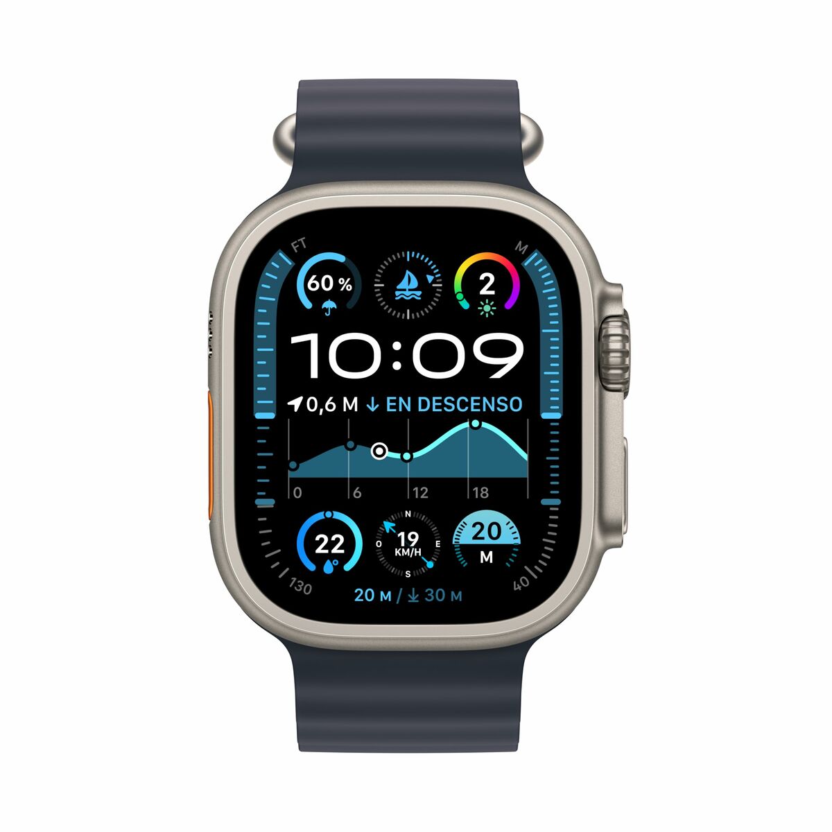 Smartklocka Apple Watch Ultra2 1,92" Titan Marinblå 49 mm - 2