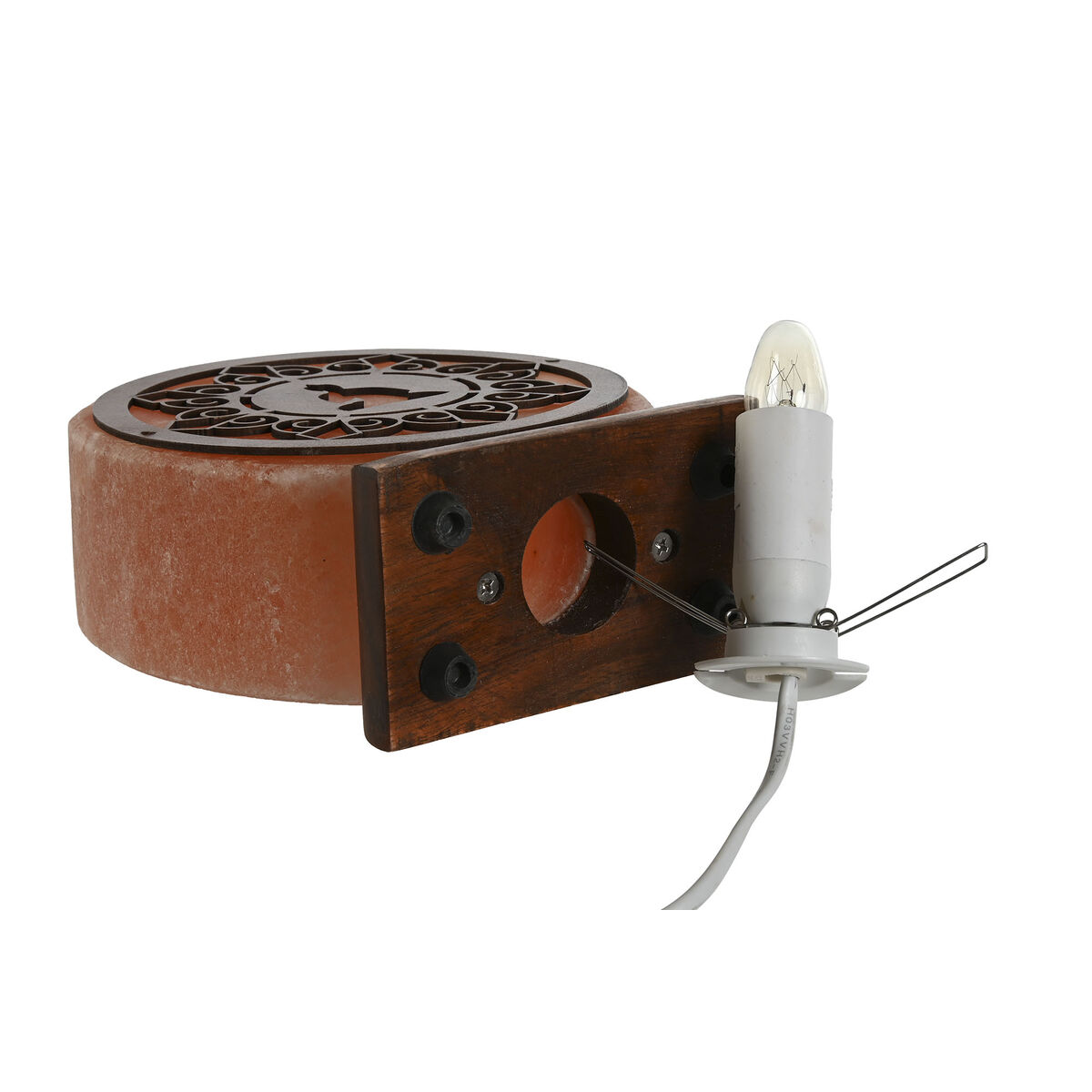 Bordslampa Home ESPRIT Brun Rosa Salt Mangoträ 15 W 220 V 16 x 7 x 18 cm - 4