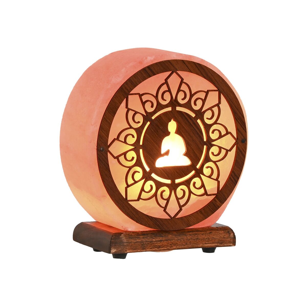 Bordslampa Home ESPRIT Brun Rosa Salt Mangoträ 15 W 220 V 16 x 7 x 18 cm - 6