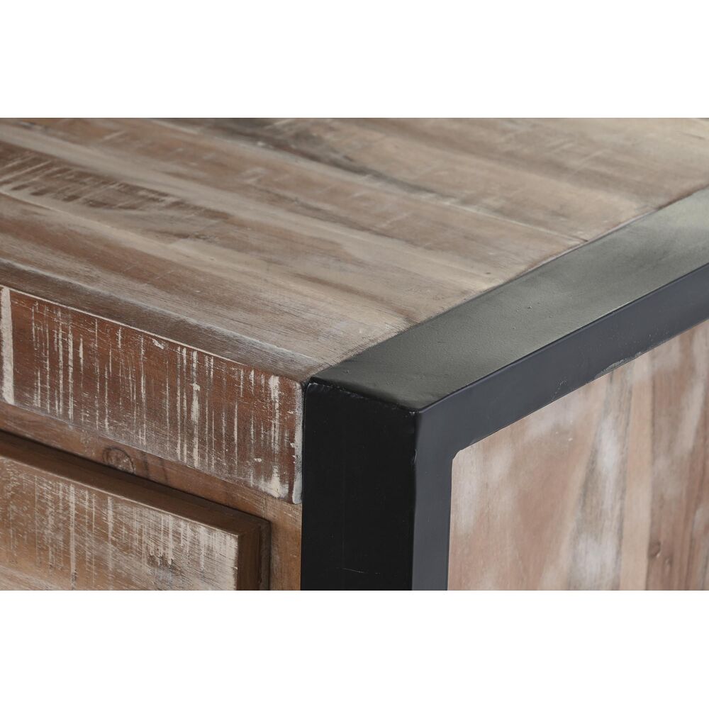 Skänk DKD Home Decor Naturell Svart Metall Akaciaträ (140 x 40 x 85 cm) - 6