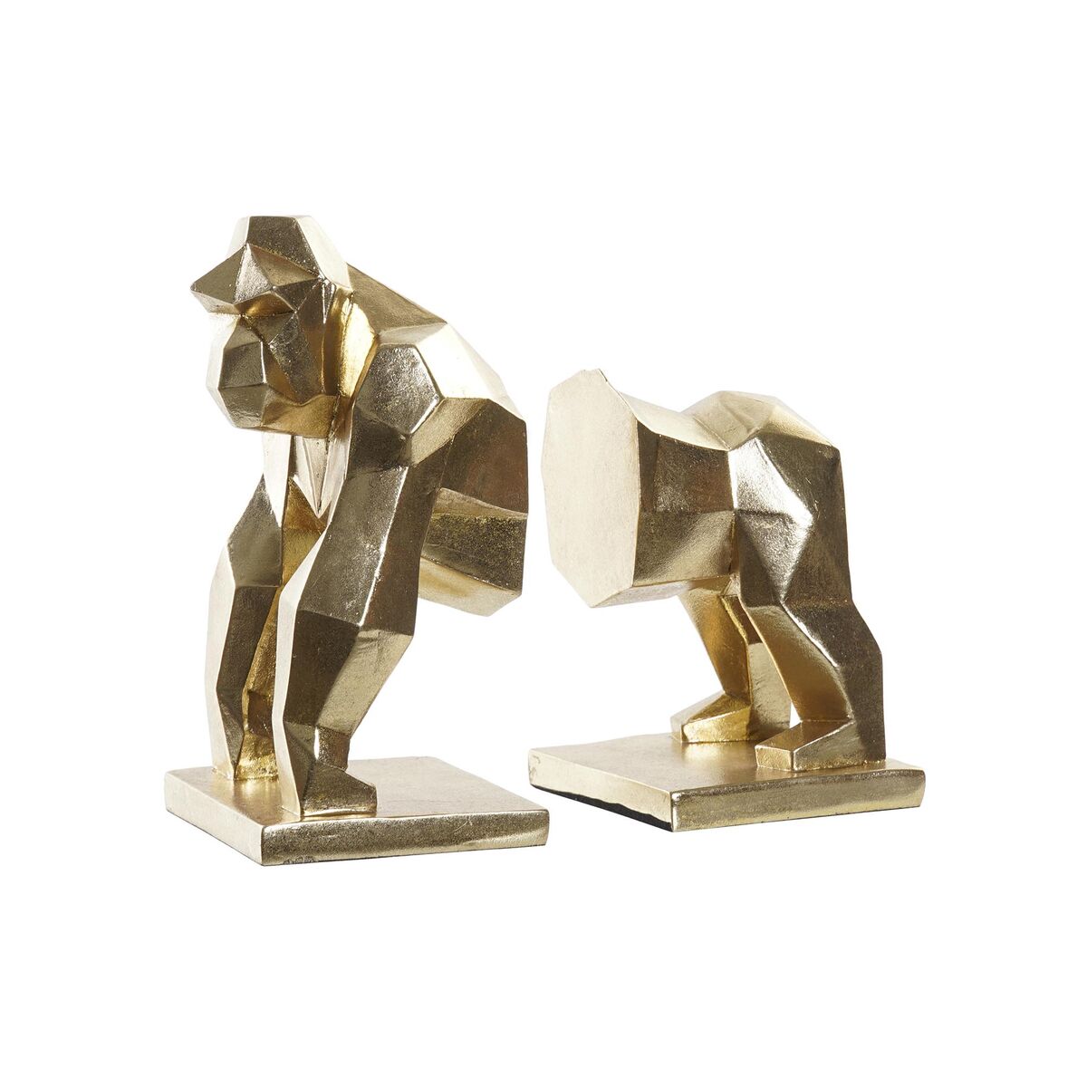 Könyvtámasz DKD Home Decor Gyllene Harts Kolonial Gorilla 14 x 12,5 x 24 cm