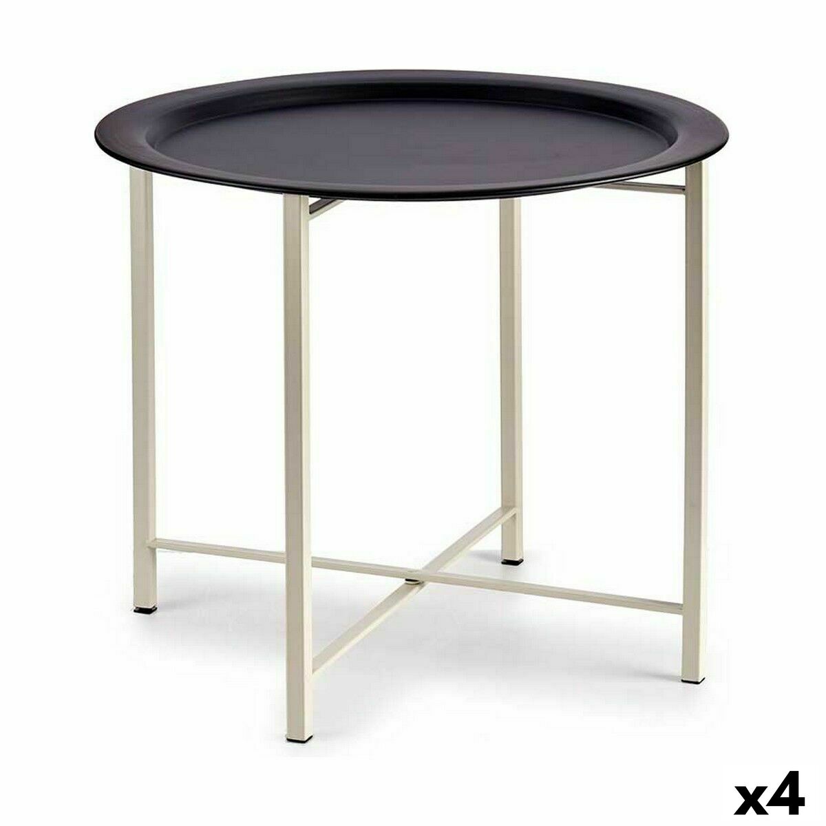 Sidobord Gift Decor Vit Svart 52 x 44 x 52 cm (4 antal) - 3