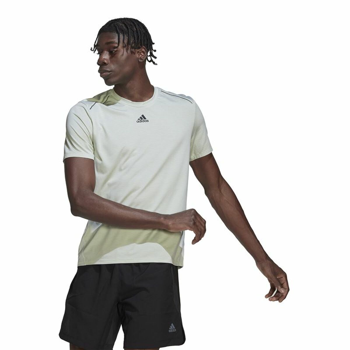 T-shirt med kortärm Herr Adidas Hiit Ljusgrön - 6
