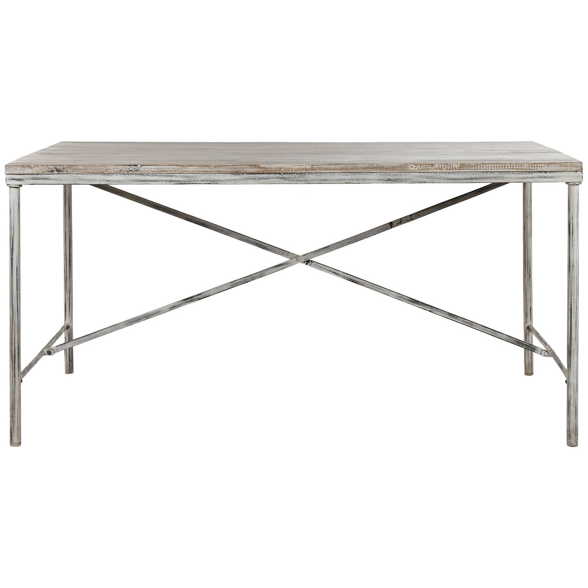 Matsalsbord Home ESPRIT Vit Järn Mangoträ 160 X 90 X 80 cm - 8
