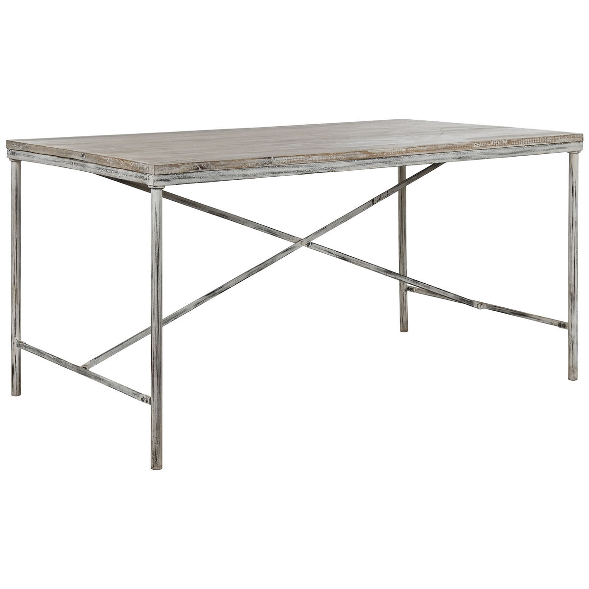 Matsalsbord Home ESPRIT Vit Järn Mangoträ 160 X 90 X 80 cm - 2