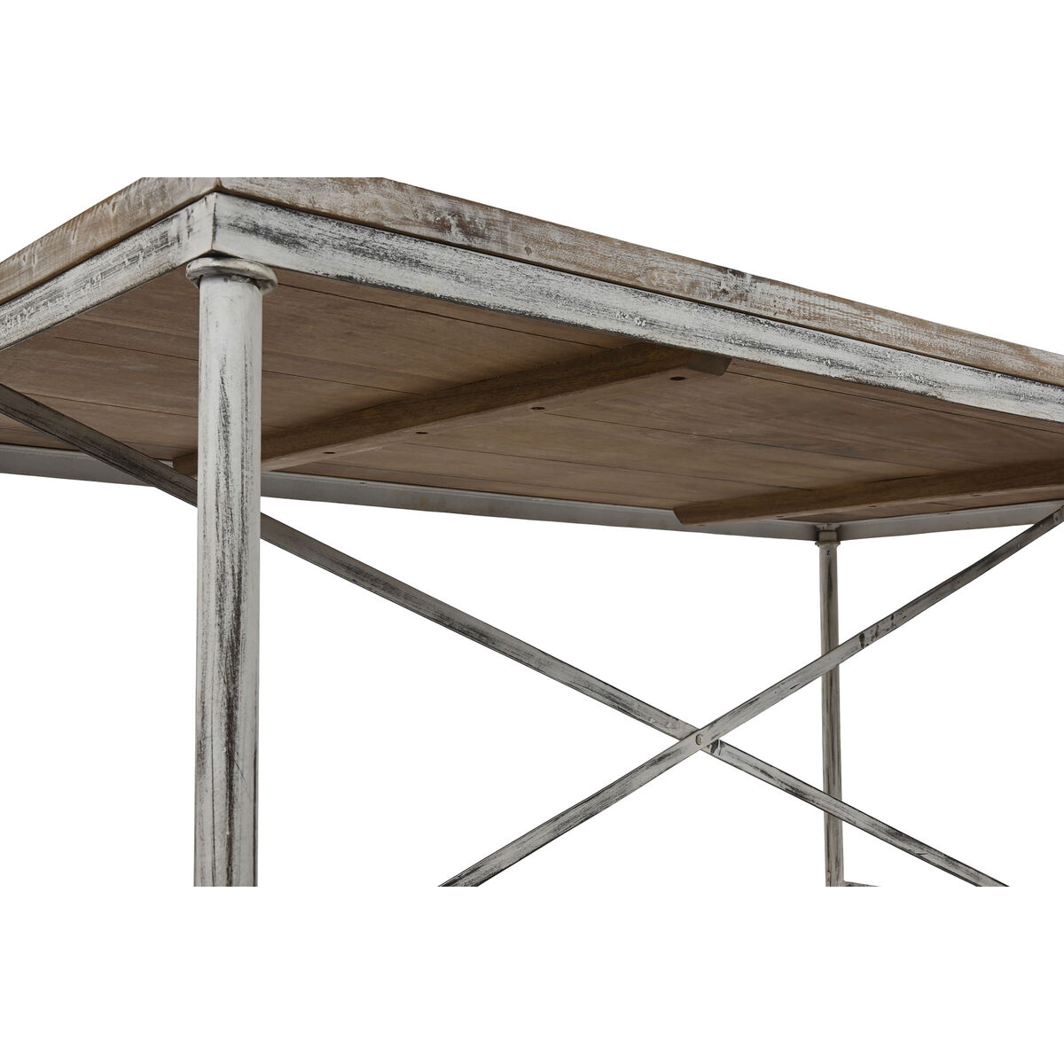 Matsalsbord Home ESPRIT Vit Järn Mangoträ 160 X 90 X 80 cm - 6