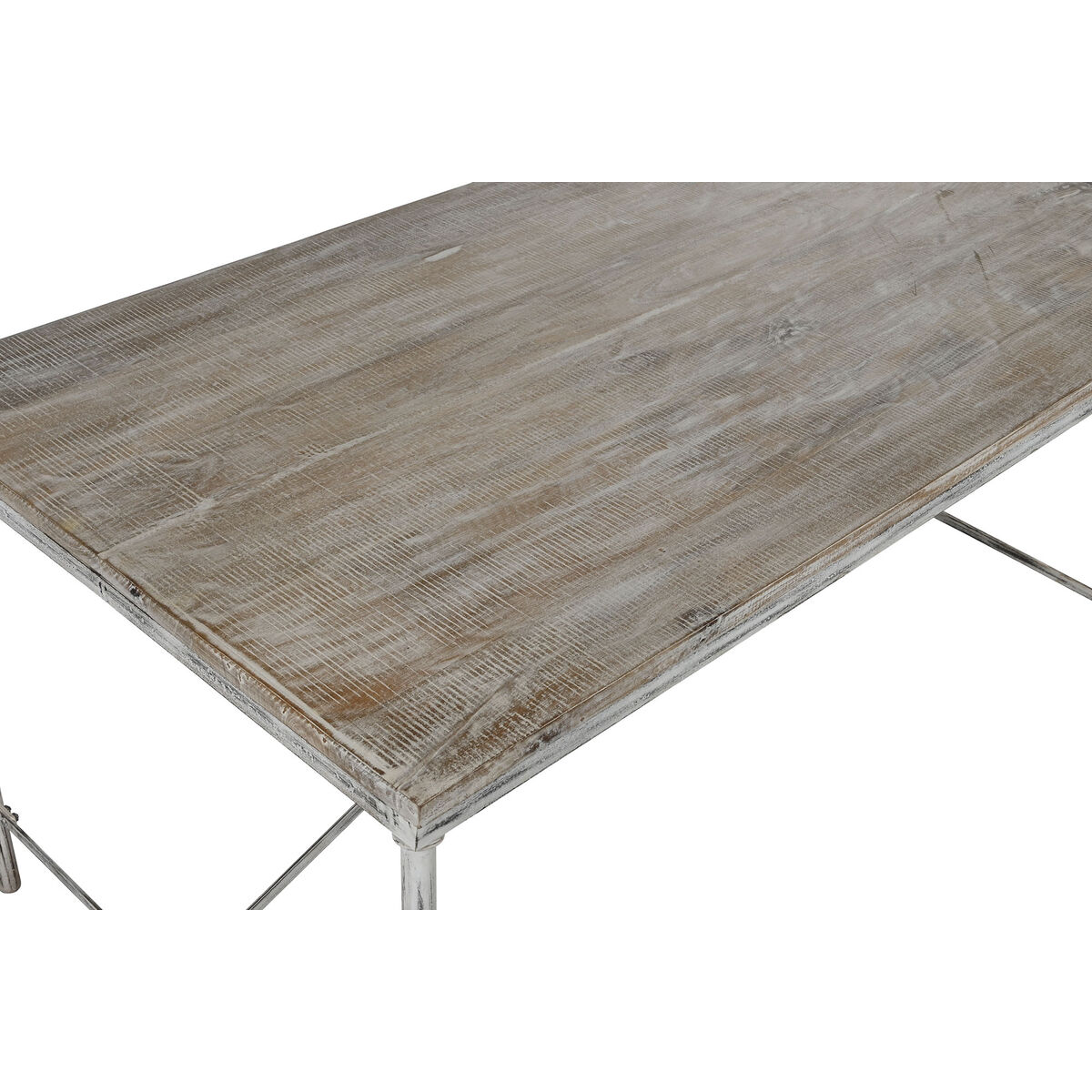 Matsalsbord Home ESPRIT Vit Järn Mangoträ 160 X 90 X 80 cm - 4