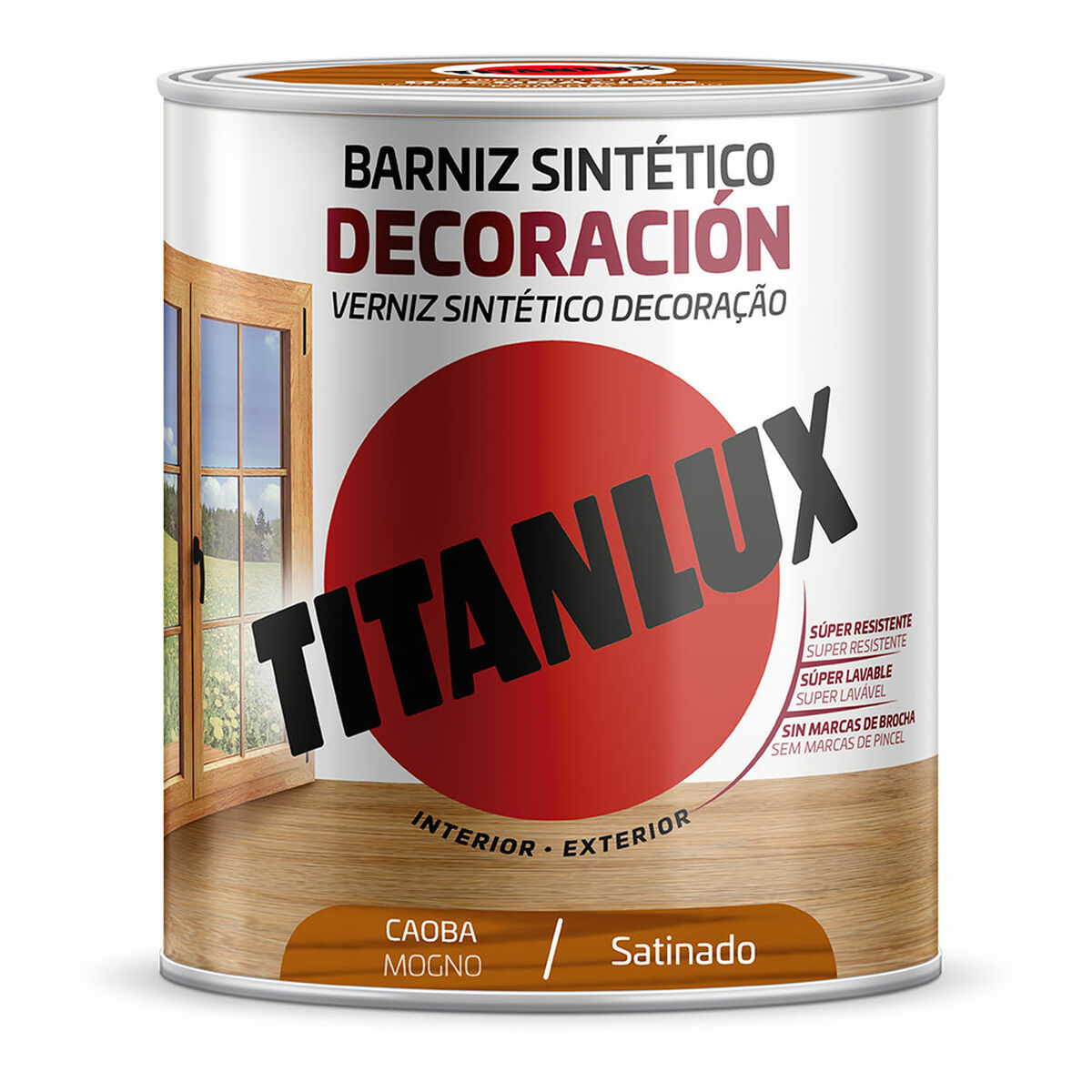 Syntetiskt lack Titanlux m11100434 Dekoration Satinfinish Mahogny 750 ml