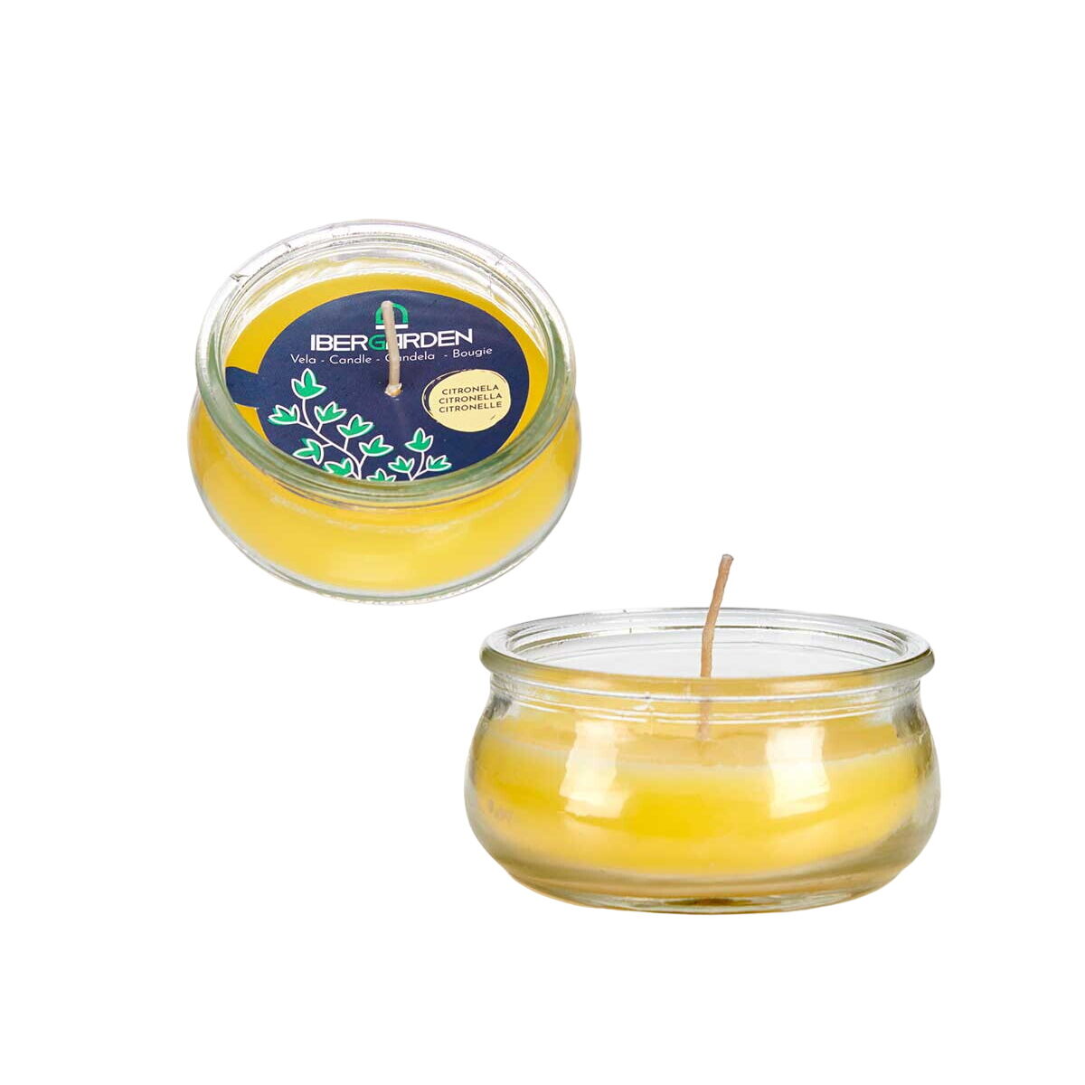 Ljus Ibergarden Gul Glas Vax 7,7 x 4 x 7,7 cm (24 antal) - 3