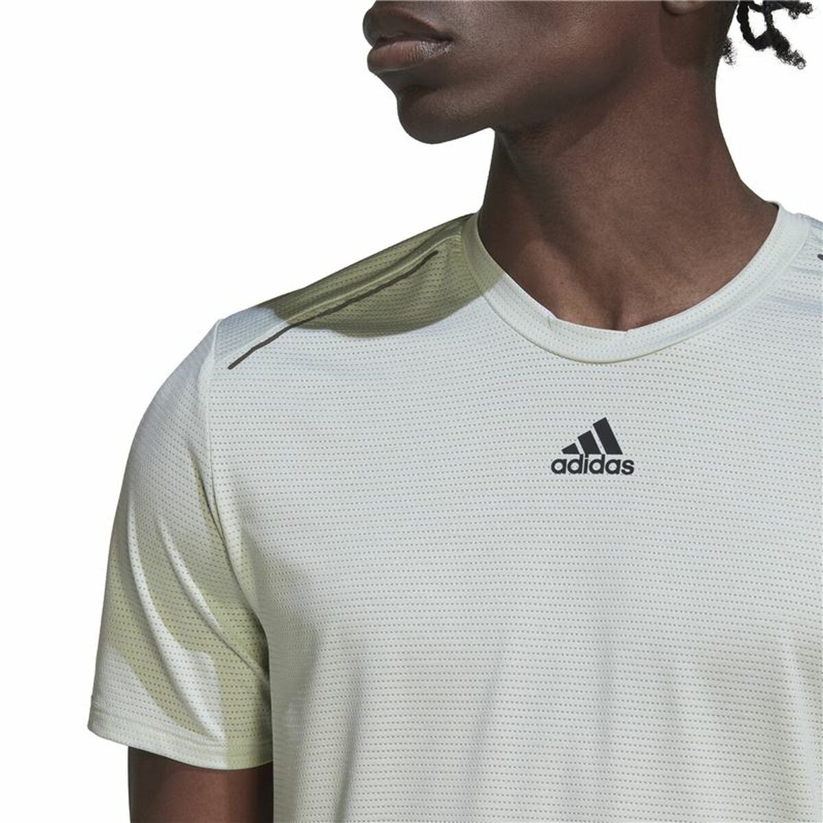 T-shirt med kortärm Herr Adidas Hiit Ljusgrön - 3