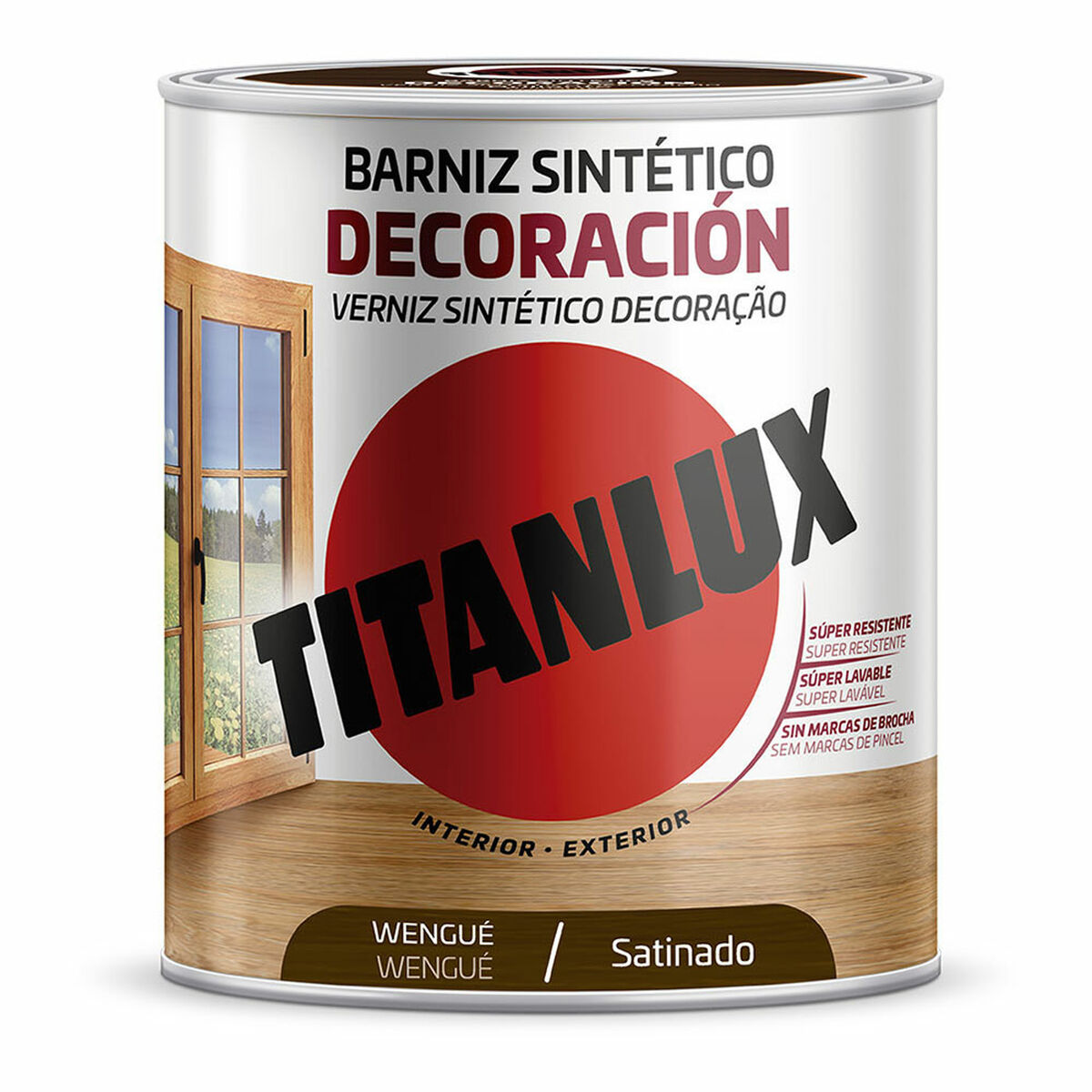 Syntetiskt lack Titanlux m11100714 Dekoration Satinfinish Wengue 250 ml
