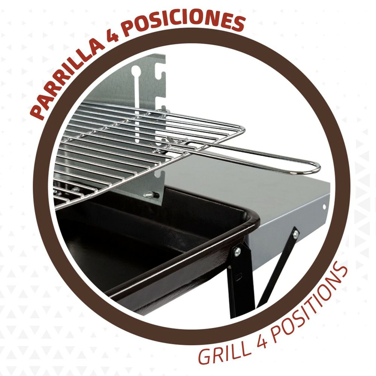 Kolgrill med hjul Aktive Emaljerad metall 90 x 85 x 32 cm Svart - 2
