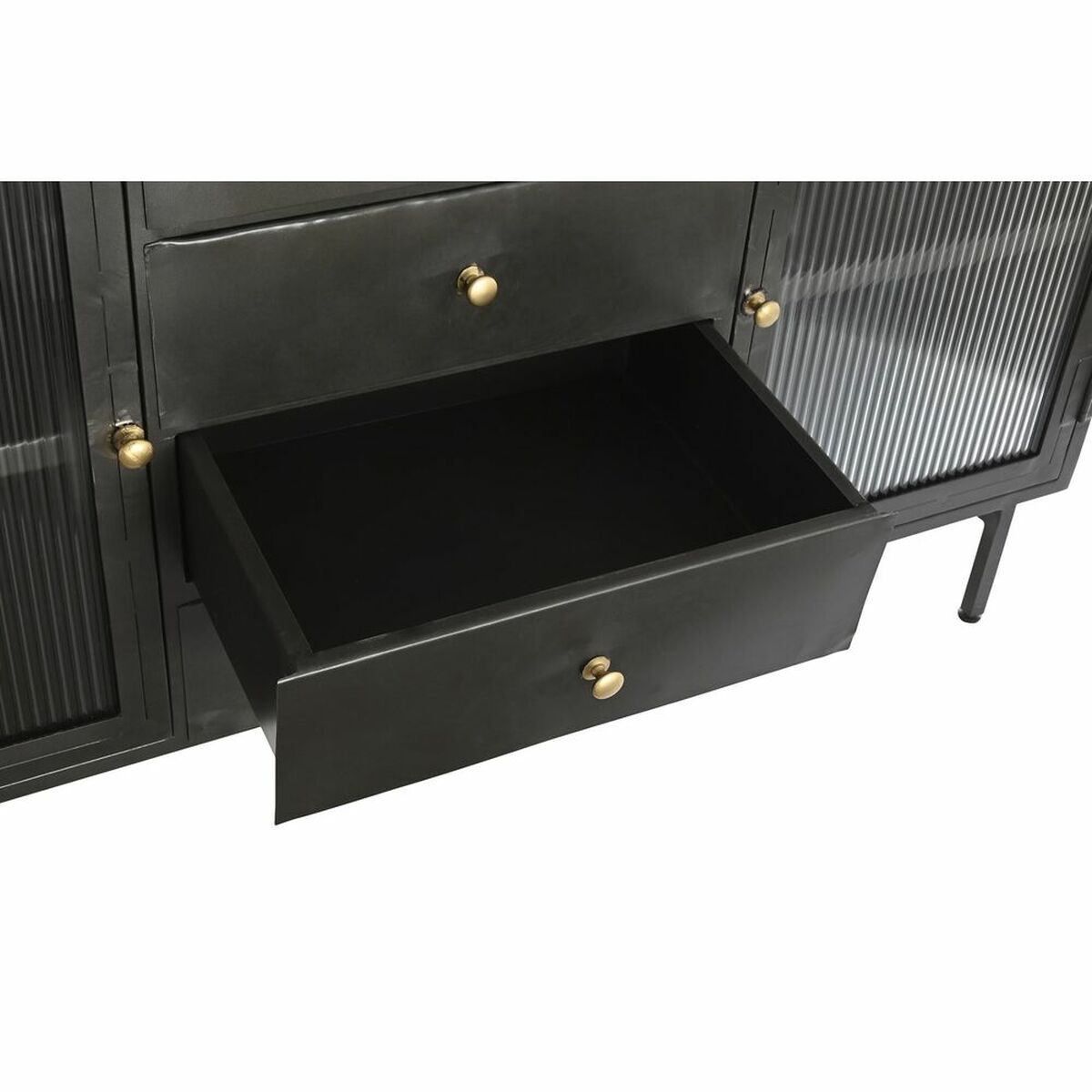 Skänk DKD Home Decor   Svart Gyllene Naturell Metall Mangoträ 145 x 40 x 85 cm - 22