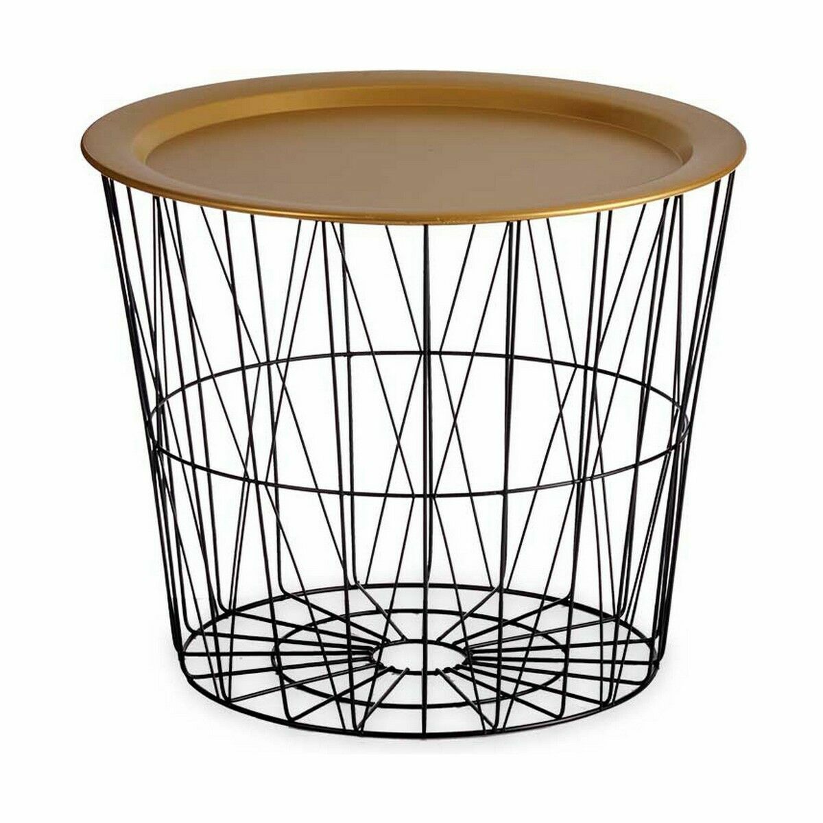 Sidobord Gift Decor Svart Gyllene 52 x 40 x 52 cm (4 antal) - 2
