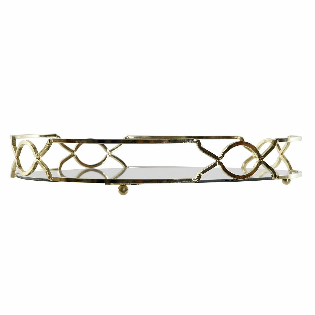 Snacksbricka DKD Home Decor Speglar Metall (30 x 30 x 5 cm) - 2