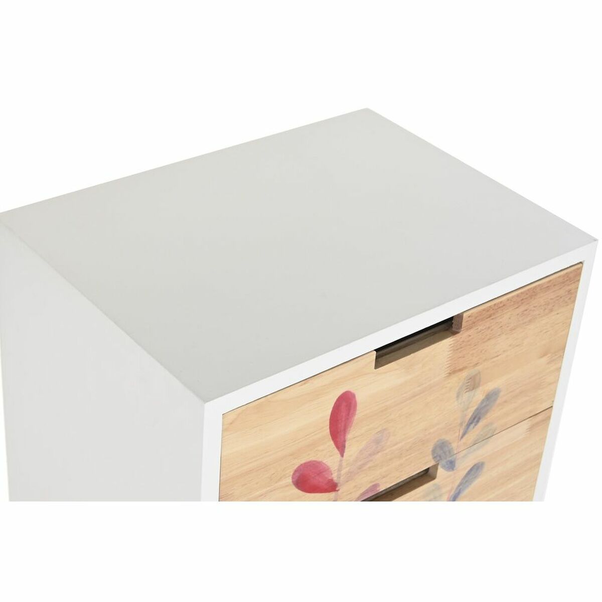 Byrå DKD Home Decor Vit Rödbrun Naturell Gummiträ Paulowniaträ 40 x 30 x 78 cm - 5