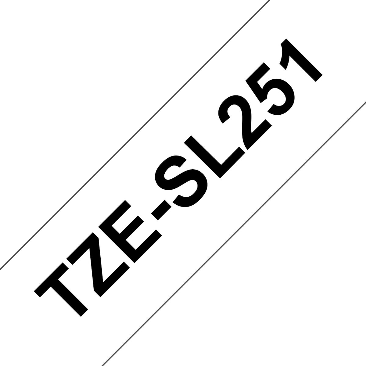 Laminerat Band till Etikettskrivare Brother TZe-SL251 Vit Svart (1 antal) - 3