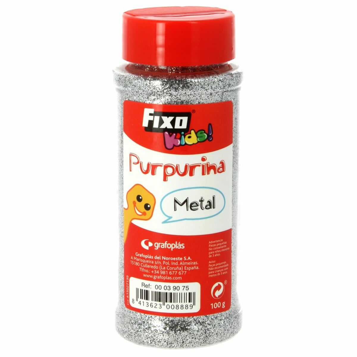 Glitter Fixo kids! Silvrig 100 g