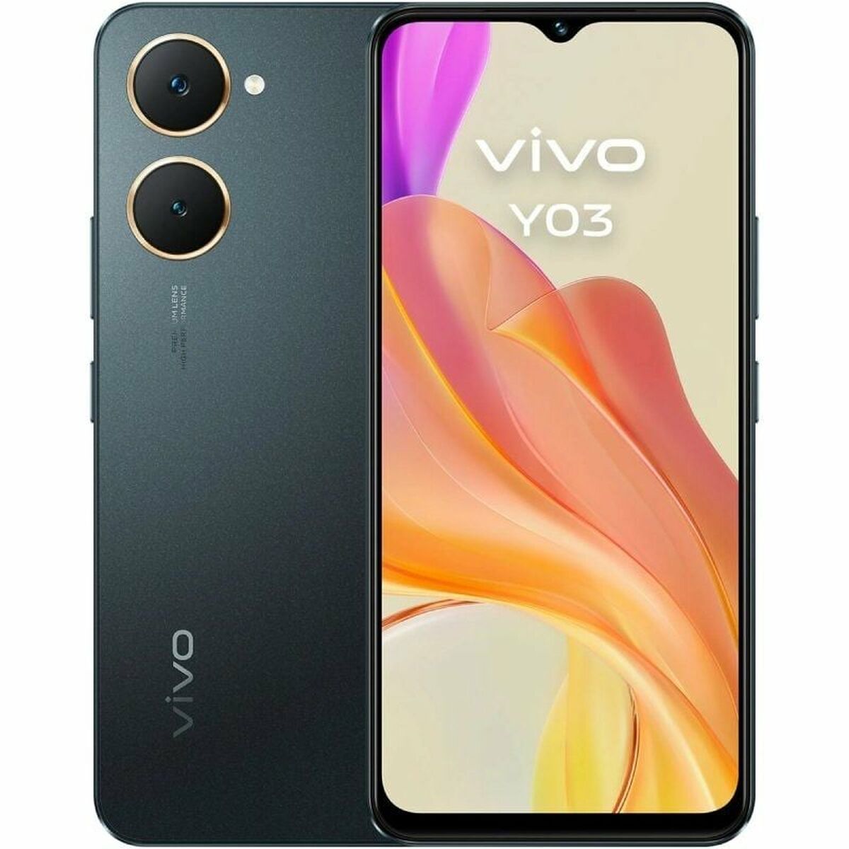 Smartphone Vivo Y03 Octa Core 4 GB RAM 128 GB Svart