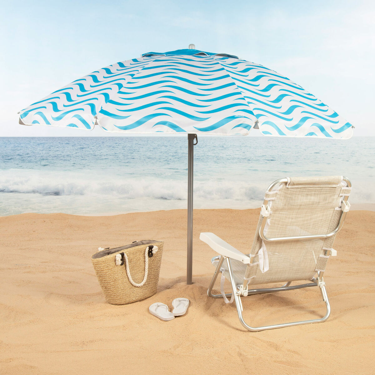 Parasoll Aktive Blå Ø 200 cm 200 x 190 x 200 cm (6 antal) - 3