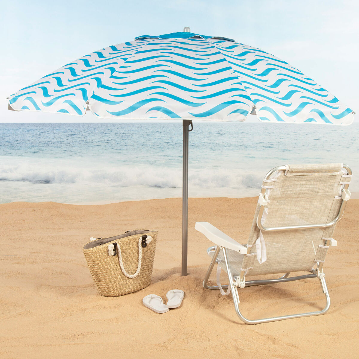 Parasoll Aktive Blå Ø 220 cm 220 x 200 x 220 cm (6 antal) - 3