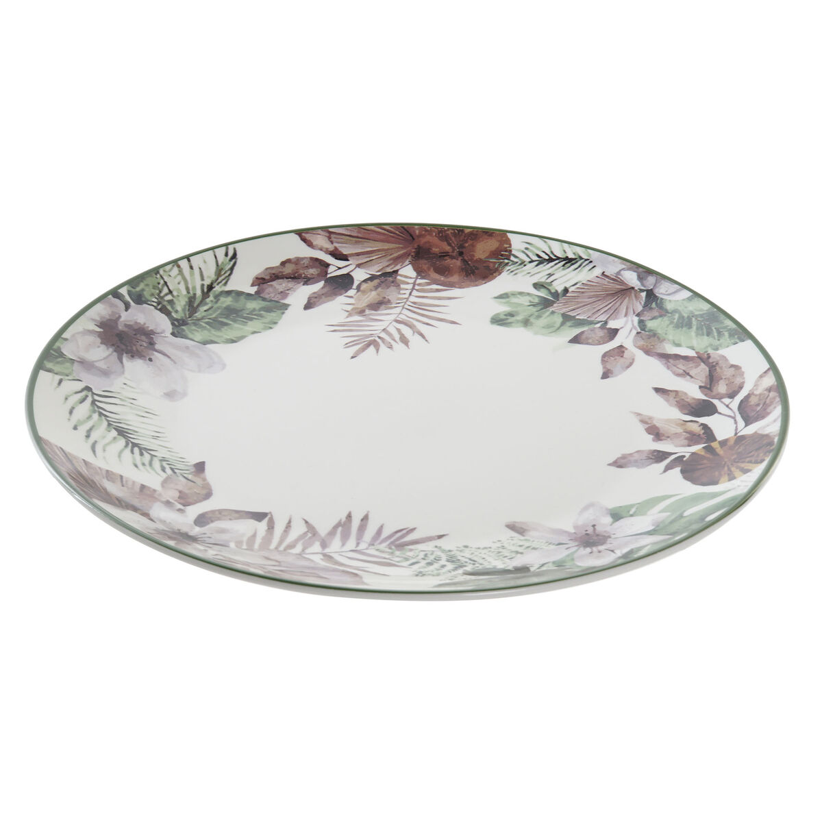 Lapostányér DKD Home Decor Virágok Porslin (27 x 27 x 2 cm) - 3