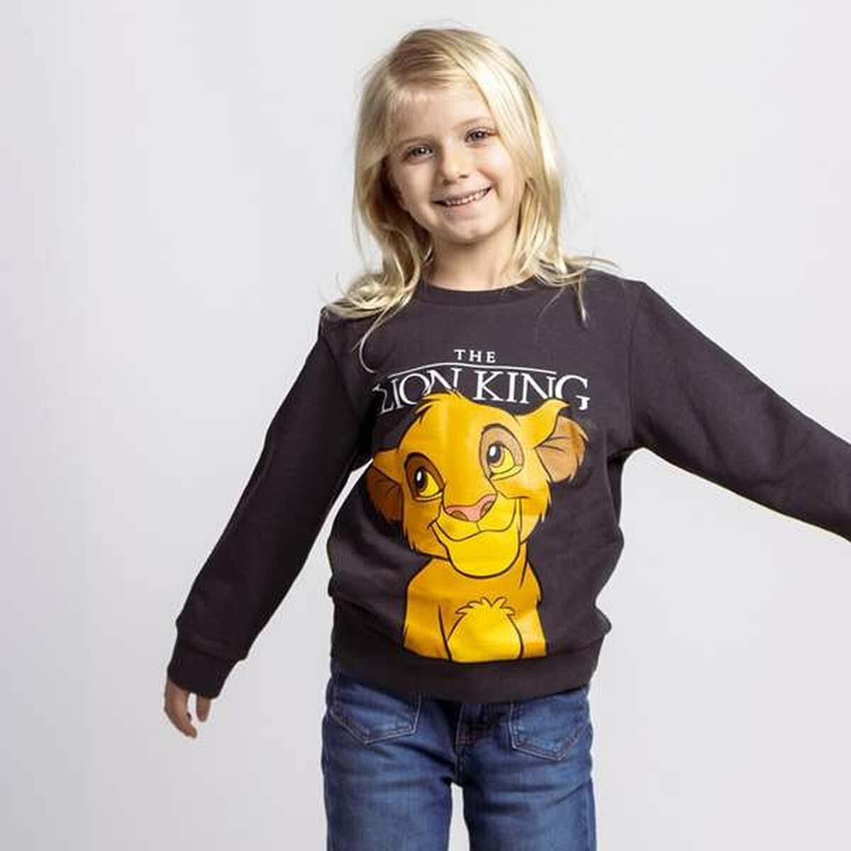 Tröja utan huva Unisex The Lion King Mörkgrå - 4