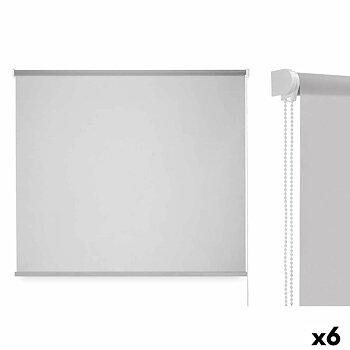 Rullpersienner 120 x 180 cm Grå Tyg Plast (6 antal)