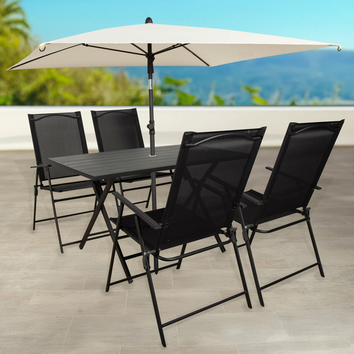 Paraply Aktive Beige 175 x 240 x 175 cm - 2