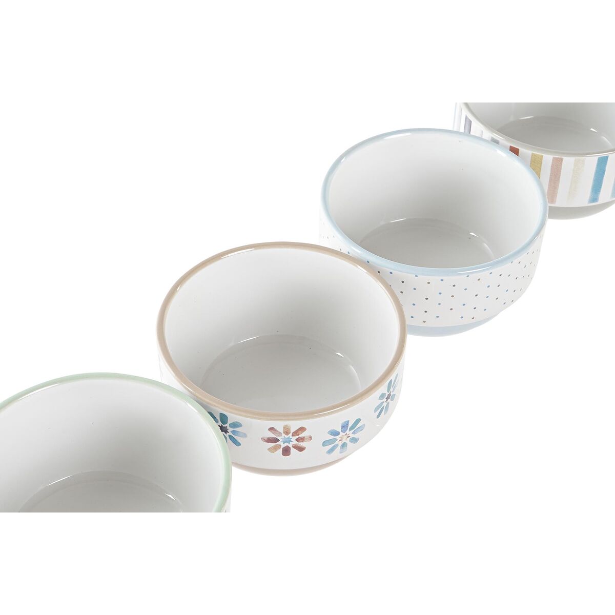 Skålset DKD Home Decor Stengods 460 ml 12 x 12 x 6,5 cm (4 antal) - 2