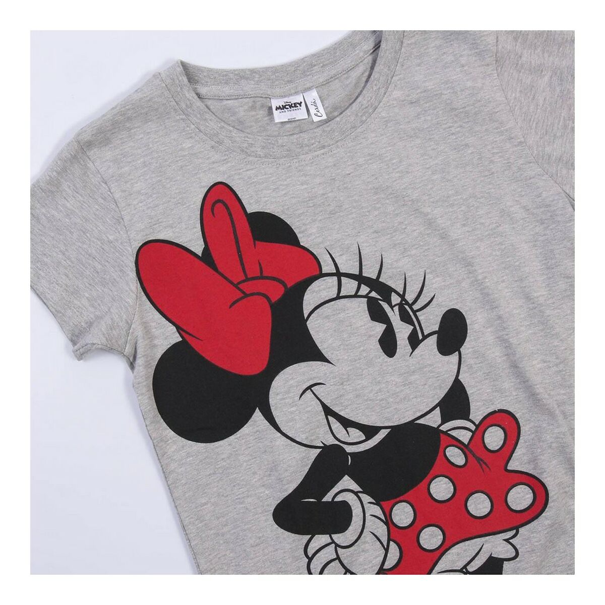 Barn T-shirt med kortärm Minnie Mouse Grå - 3